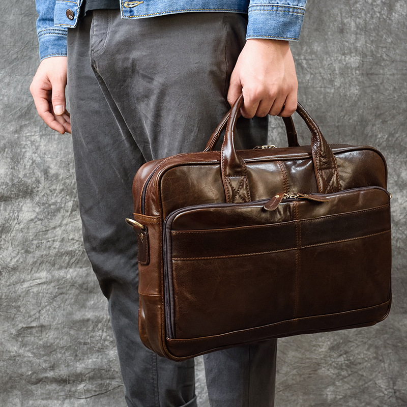 Luxury Bags For Travel - 本革のメンズラップトップバッグ,ブリーフケース,ショルダーバッグ,大型ビジネスバッグ