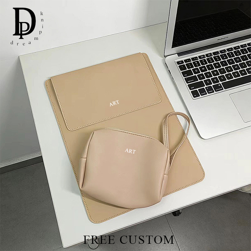 Luxury Bags For Laptop - ビジネスオフィス通勤用パーソナルノートパソコンポーチ高級PUレザー保護ラップトップスリーブスタンド付き充電器収納バッグ