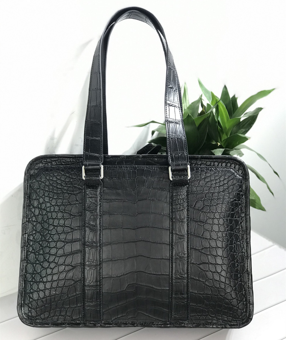 Luxury Bags For Laptop - 新しいクロコダイルレザーラップトップバッグ本物のクロコダイルレザーメンズブリーフケース高級ブランドメンズハンドバッグワンショルダークロスボディバッグ