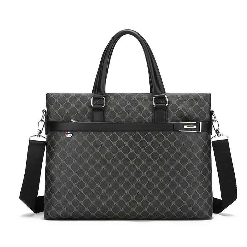 Luxury Bags For Laptop - メンズプリントPUレザービジネスブリーフケースハンドバッグ、ラップトップバッグ、男性用リュックサック、高級デザイナーバッグ、 서류가방（書類バッグ）