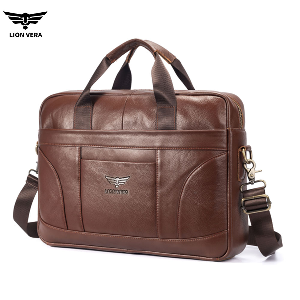 Luxury Bags For Laptop - ライオンベラ本革ビジネスブリーフケースブラック 15.6 インチオフィスコンピュータバッグ男性用高級ハンドバッグラップトップブリーフケースバッグ