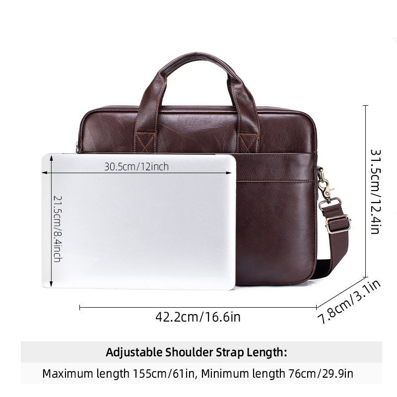 本革メンズブリーフケース ソフトラグジュアリービジネスバッグ - Luxury Bags For Laptop のレビューと価格