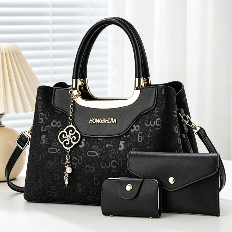 3ピースファッションレディースハンドバッグセット、女性用ライ - Luxury Bags のレビューと価格