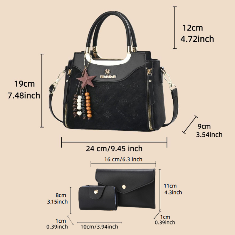スタイリッシュな女性用ハンドバッグ、無地、高級感、大容量、カ - Luxury Bags のレビューと価格