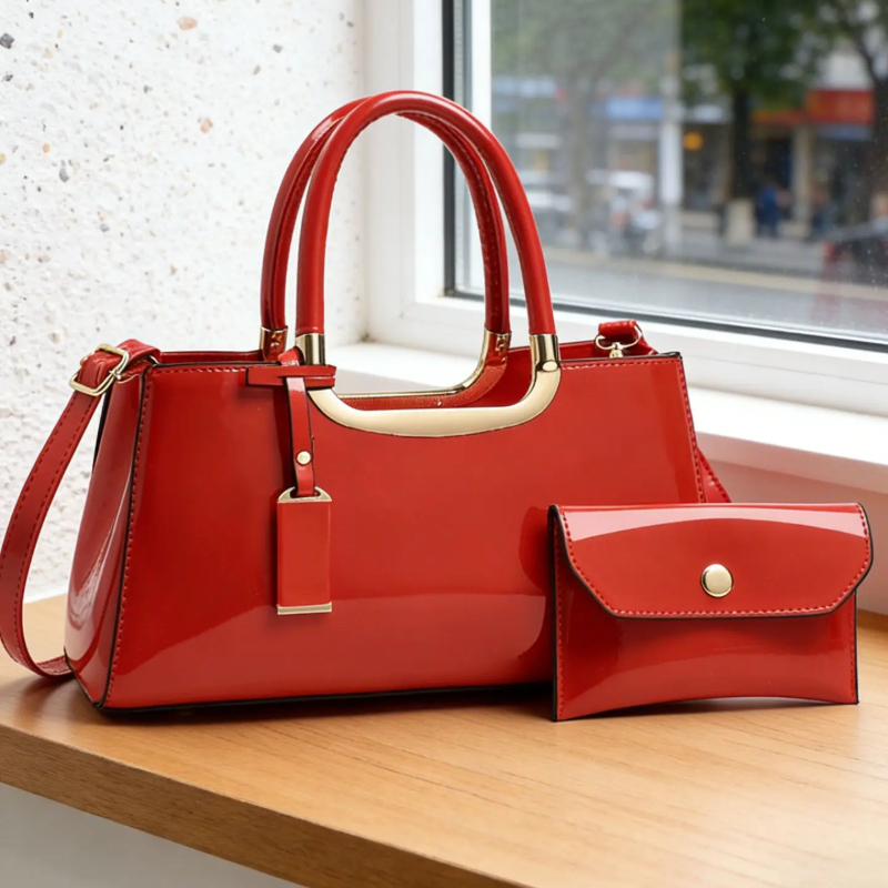 レディースハンドバッグセット、軽量高級PU素材クロスボディシ - Luxury Bags のレビューと価格
