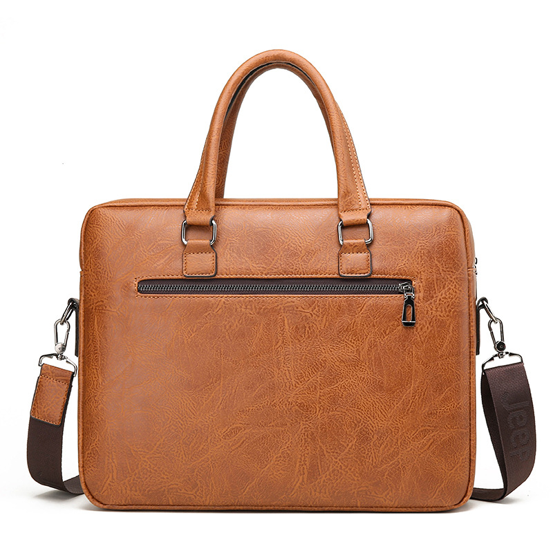 男性用PUレザービジネスブリーフケース,ショルダーバッグ,ラ - Luxury Bags For Laptop のレビューと価格