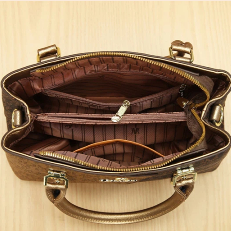 3点セットの女性用バッグ、高級プレミアムレザーのプリント入り - Luxury Bags のレビューと価格