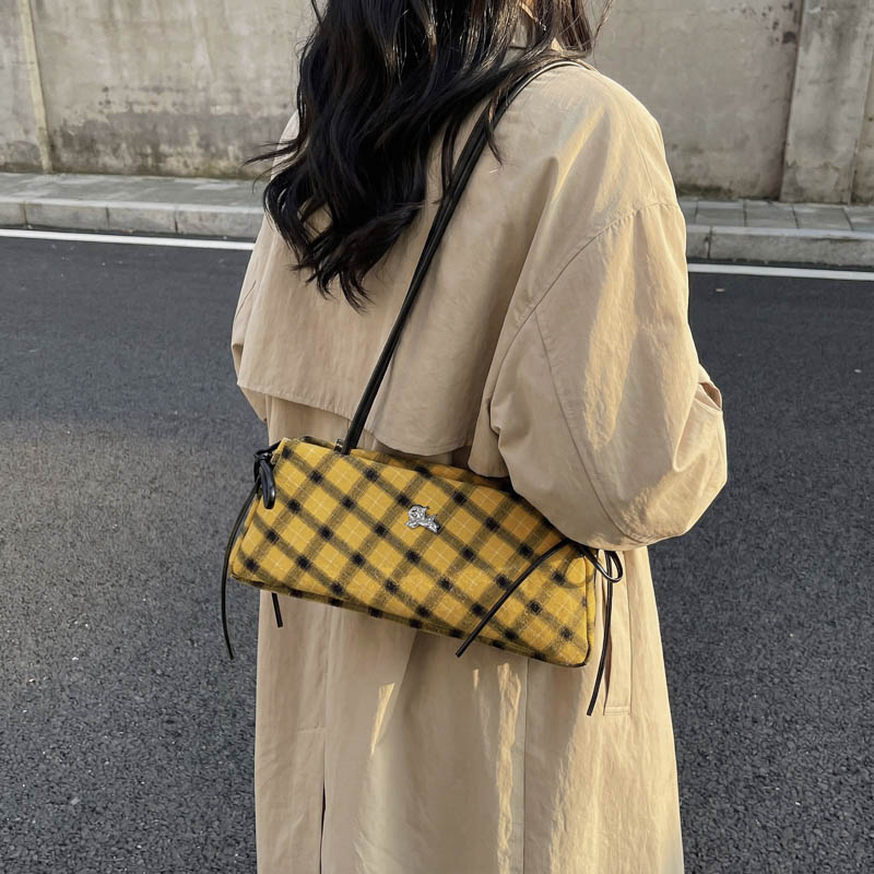 ファッションマイクロファイバーストライプ格子柄ジッパーボウハ - Luxury Bags Affordable のレビューと価格