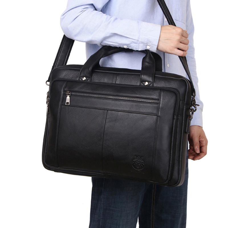 Schatum 男性用の本革のブリーフケース,高級品,ラップ - Luxury Bags For Laptop のレビューと価格