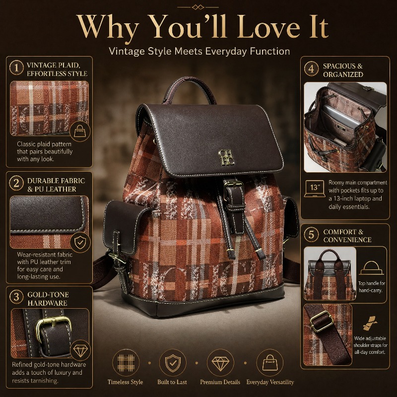 CHHC ファッションカラーブロックバックパックデート多用途 - Luxury Bags のレビューと価格