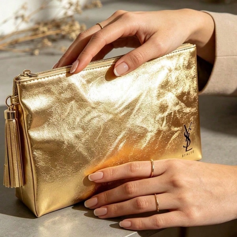 YSLゴールデンコスメティックバッグ、携帯用防水多機能ポーチ - Luxury Bags For Travel のレビューと価格