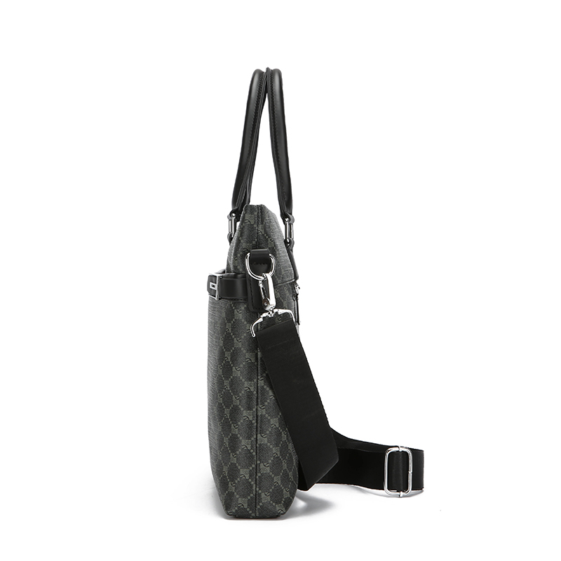 メンズプリントPUレザービジネスブリーフケースハンドバッグ、 - Luxury Bags For Laptop のレビューと価格