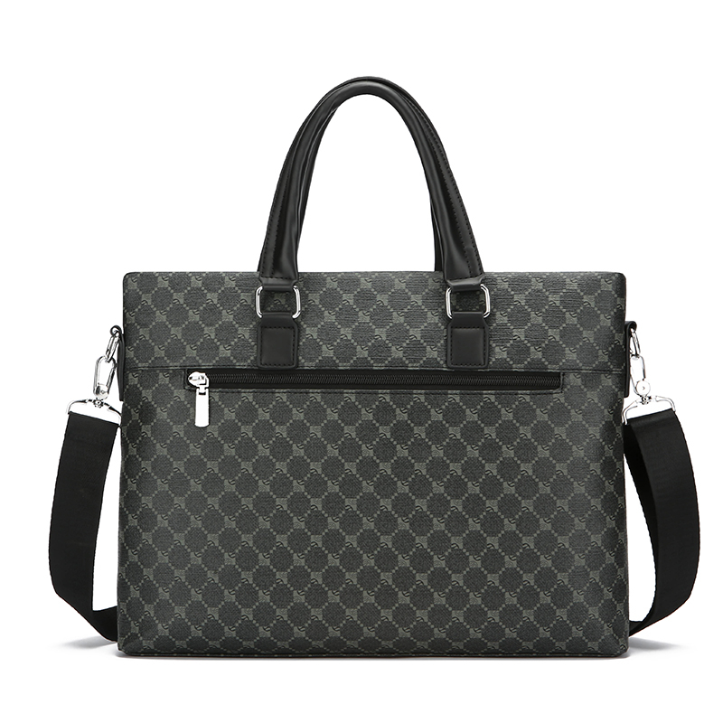 メンズプリントPUレザービジネスブリーフケースハンドバッグ、 - Luxury Bags For Laptop のレビューと価格