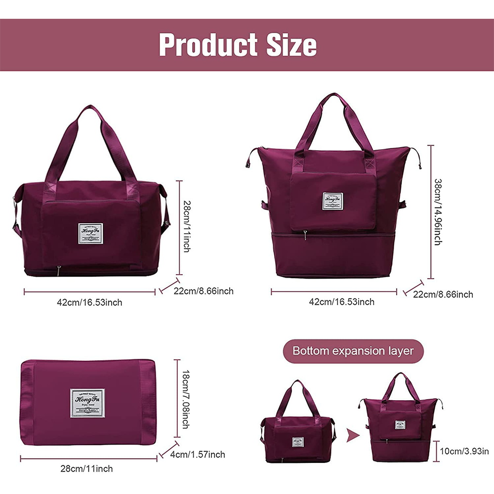 大容量折りたたみトラベルバッグ防水荷物トートハンドバッグ旅行 - Luxury Yoga Bags のレビューと価格