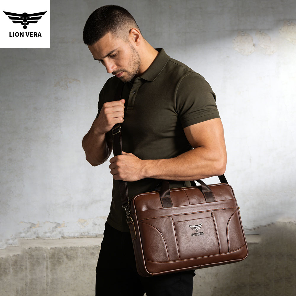 ライオンベラ本革ビジネスブリーフケースブラック 15.6 イ - Luxury Bags For Laptop のレビューと価格