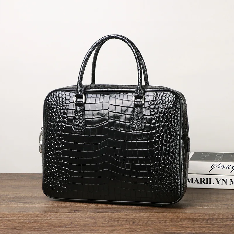 2025 新しい高級ワニ柄本革ビジネスメンズブリーフケース男 - Luxury Bags For Laptop のレビューと価格