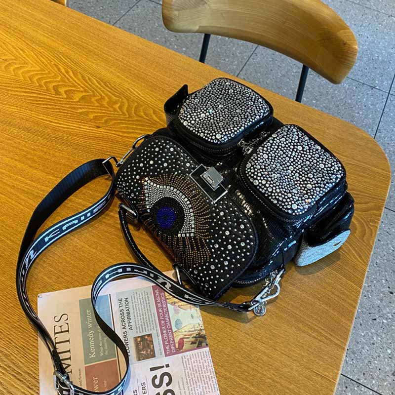 女性用バックパック,大容量ショルダーバッグ,合成皮革,ダイヤ - Luxury Bags Brands のレビューと価格