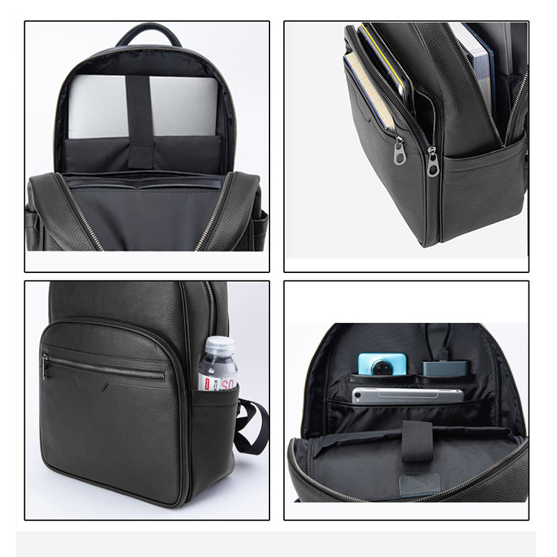 男性用本革バックパック,本物の天然皮革の学生用バックパック, - Luxury Bags For Laptop のレビューと価格