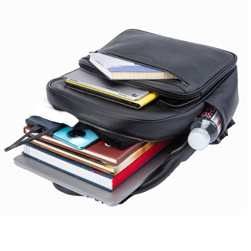 男性用本革バックパック,本物の天然皮革の学生用バックパック, - Luxury Bags For Laptop のレビューと価格