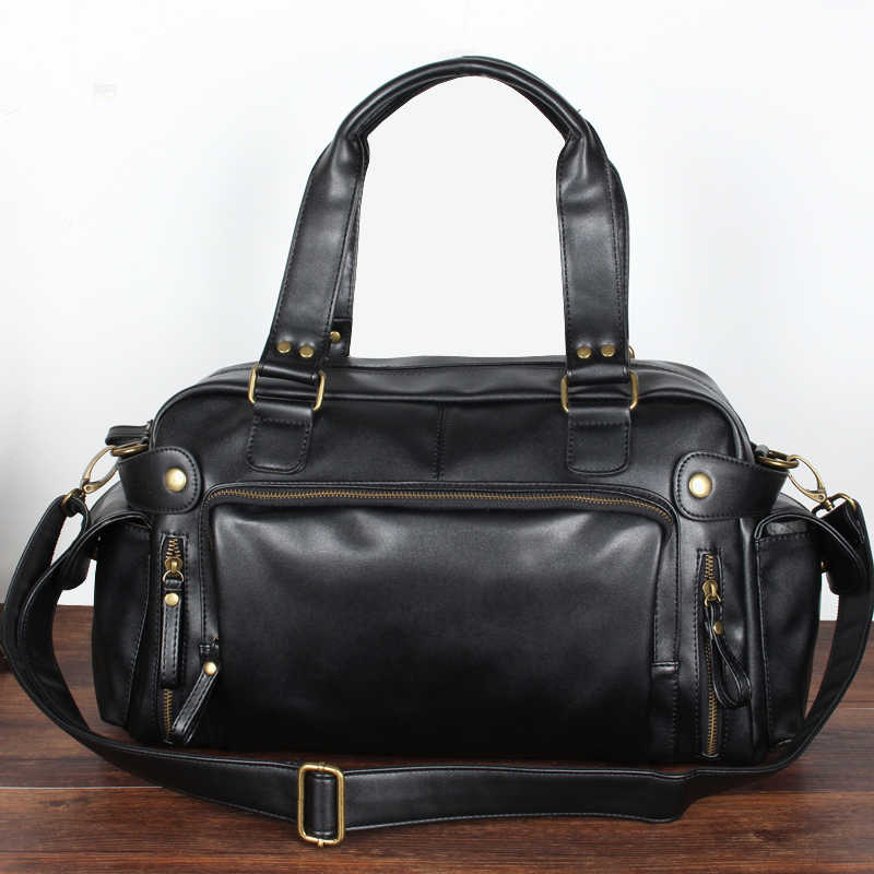 カジュアルボストンハンドバッグメンズ高級デザイン PU レザ - Luxury Bags For Travel のレビューと価格