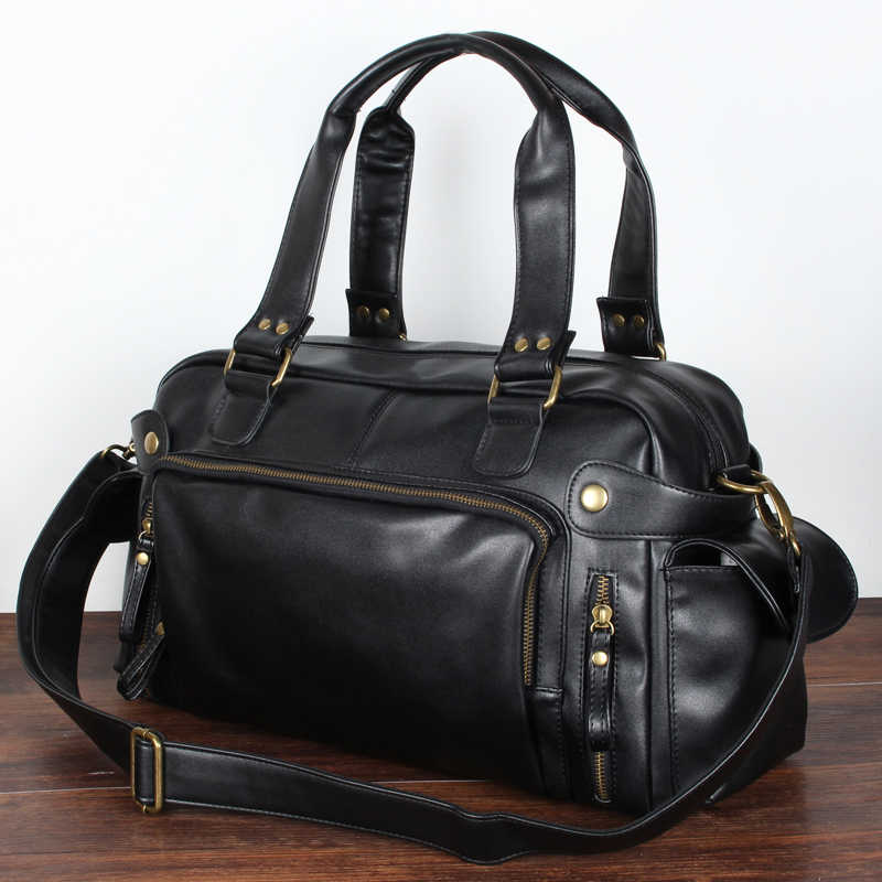カジュアルボストンハンドバッグメンズ高級デザイン PU レザ - Luxury Bags For Travel のレビューと価格
